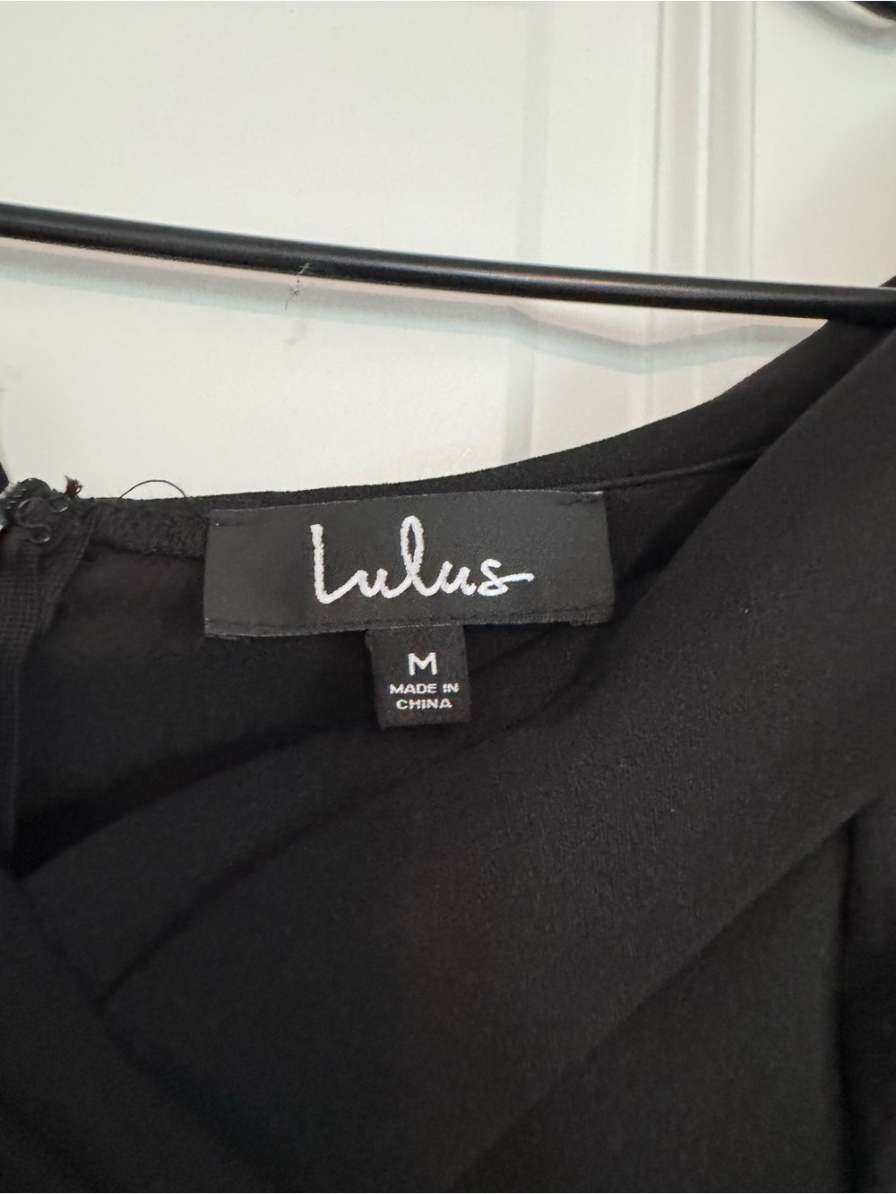 Lulu's Black Cross-Front off the shoulder Wide Leg Jumpsuit - Picture 4 of 7